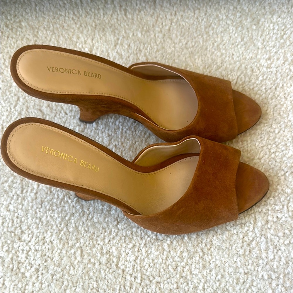Veronica Beard Brown Suede Women's Sandals